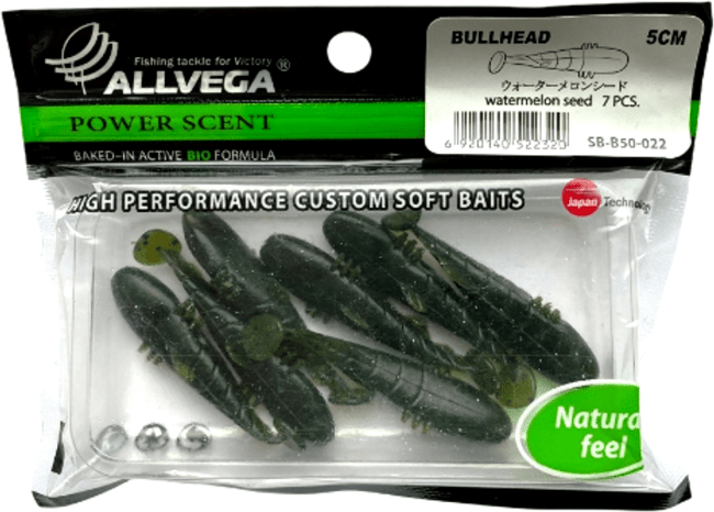 Бычок ALLVEGA Bullhead 5см 2.3гр 7шт/уп #022 watermelon seed