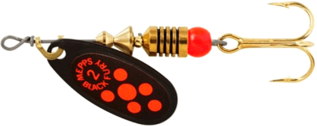 Блесна вращающаяся MEPPS Comet Black Fury NR/OR (черн/оранж) №2 4,5г