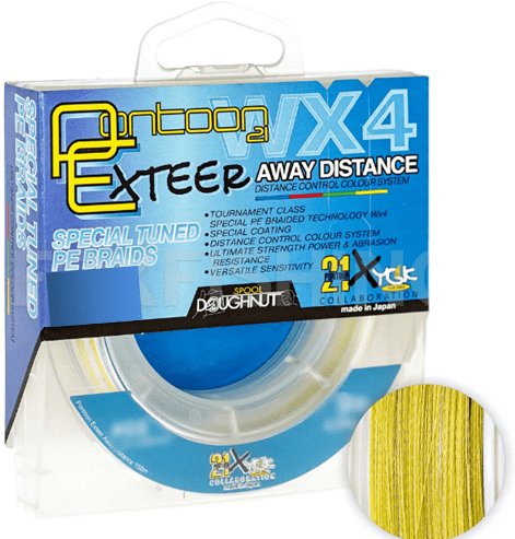 Плетёный шнур PONTOON21 Exteer X4 100м #0.6/0.128мм 8lb/3.6кг флуор-желтый Плетёный шнур PONTOON21 Exteer X4 100м #0.6/0.128мм 8lb/3.6кг флуор-желтый