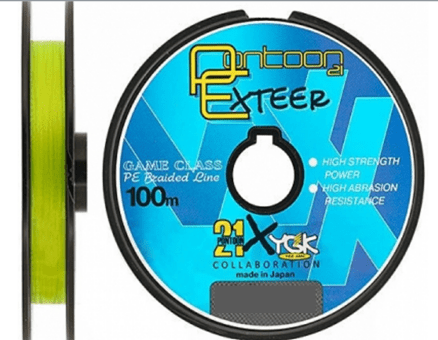 Плетёный шнур PONTOON21 Exteer X4 100м #0.6/0.128мм 8lb/3.6кг флуор-желтый Плетёный шнур PONTOON21 Exteer X4 100м #0.6/0.128мм 8lb/3.6кг флуор-желтый