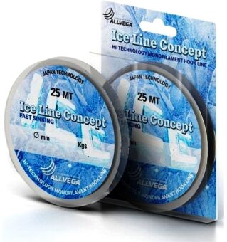 Леска монофил ALLVEGA Ice Line Concept 25м 0,25мм 7,95кг прозрачная Леска монофил ALLVEGA Ice Line Concept 25м 0,25мм 7,95кг прозрачная