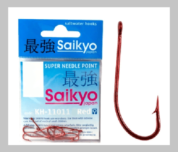 Крючок SAIKYO KH-11011 O'Shaughnessy Red № 8 10шт/уп