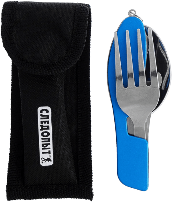 Набор столовых приборов СЛЕДОПЫТ в чехле (ложка. вилка. открывашка) PF-CWS-P53