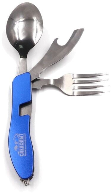 Набор столовых приборов СЛЕДОПЫТ в чехле (ложка. вилка. открывашка) PF-CWS-P53