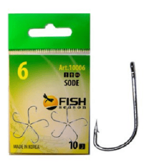 Крючок FISH SEASON 10006 SODE №6 колечко черн.хром кован 10шт/уп