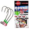 Джиг-головка вольфрам HIKO Round Magic крючок: MG-3 №6, 0.50гр, #Розовый 3шт/уп