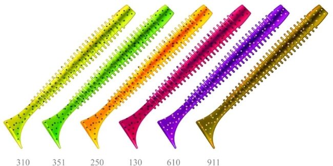 Виброхвост ZUB Swing 87мм цвет 911 машинное масло с блестками 5шт/уп