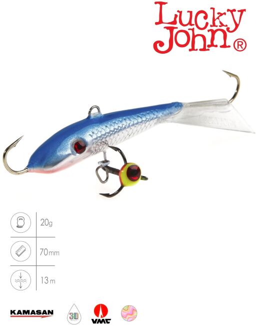 Балансир Lucky John FIN 5 с тр. 70мм/15H блистер