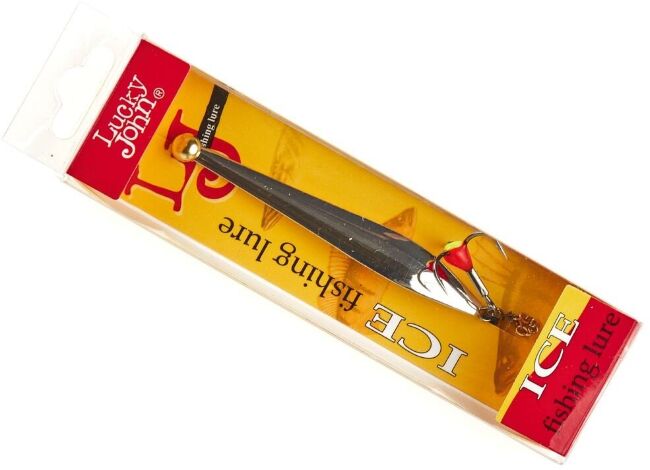 Блесна вертикальная зимняя Lucky John DOUBLE BLADE с цепочкой и тройником 60мм SG блистер Блесна вертикальная зимняя Lucky John DOUBLE BLADE с цепочкой и тройником 60мм SG блистер