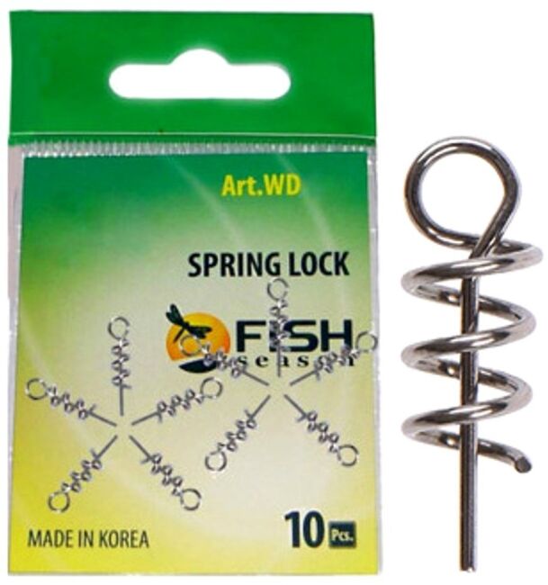 Спираль для силикон приманок FISH SEASON Spring Lock больш:6.0мм 10шт/уп WD 060F