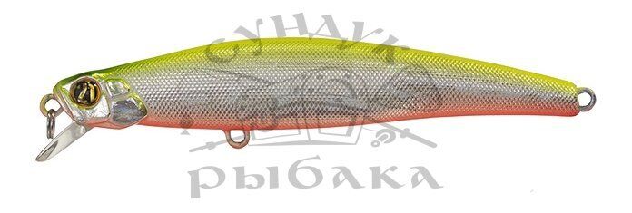 Воблер PONTOON21 Preference Minnow 90SP-SR 90мм 7.3гр 0.4-0,8м A62 CRASH FRESH CHARTREUSE SILVER