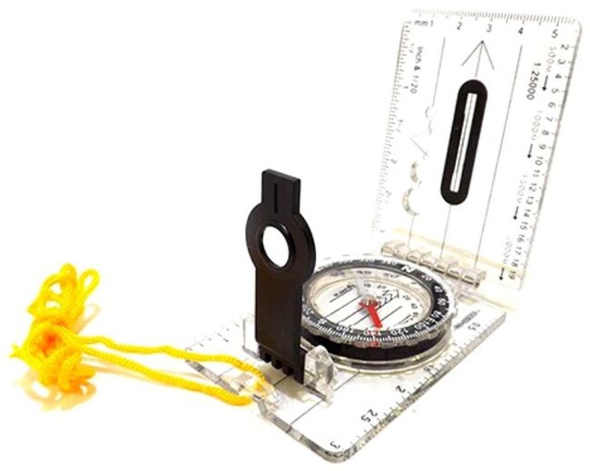 Компас планшетный СЛЕДОПЫТ жидкостный с визиром и линейкой PF-TCP-02