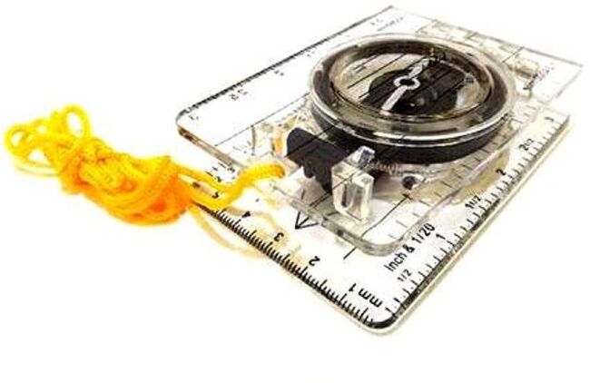 Компас планшетный СЛЕДОПЫТ жидкостный с визиром и линейкой PF-TCP-02