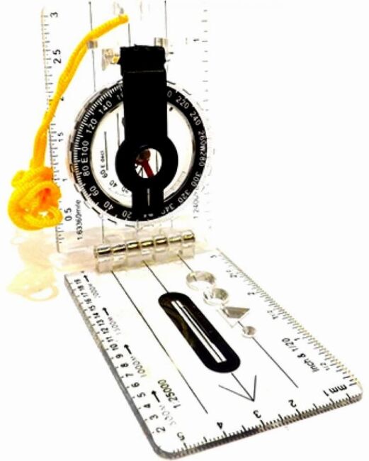 Компас планшетный СЛЕДОПЫТ жидкостный с визиром и линейкой PF-TCP-02