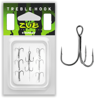 Крючок Тройник ZUB 401 #1 (6 шт/уп) Крючок Тройник ZUB 401 #1 (6 шт/уп)