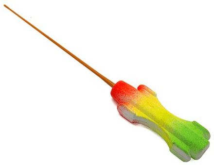 Удочка зимняя КОБЫЛКА "Косточка" двухсторонняя крашеная малая