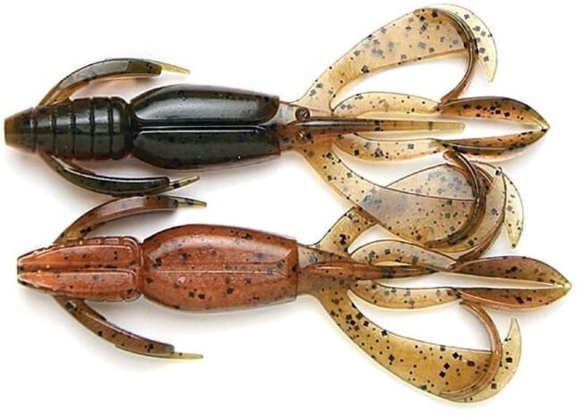 Силиконовая приманка KEITECH Crazy Flapper 4.4" #438 Green Pumpkin Fire 11.2см 6шт/уп