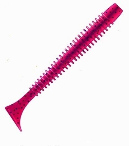 Виброхвост ZUB Swing 99мм цвет 130 маджента с блестками 4шт/уп