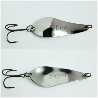 Блесна колеблющаяся РУССКАЯ ПРИМАНКА Атом 7см 15гр #серебро глянец