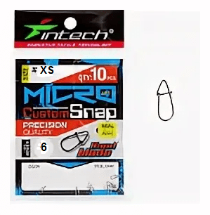 Застежка INTECH Micro Custom Snap XS 6кг 10шт/уп Застежка INTECH Micro Custom Snap XS 6кг 10шт/уп