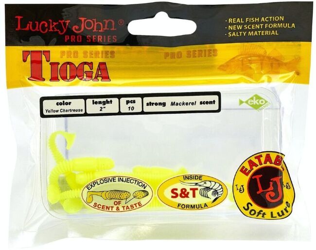 Виброхвост LUCKY JOHN Pro Series Tioga 2" 50мм #S88 10шт/уп 140102-S88