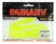 Приманка DS-MINOGA 100мм 4шт/уп, цвет (310) желтый, блестки черные
