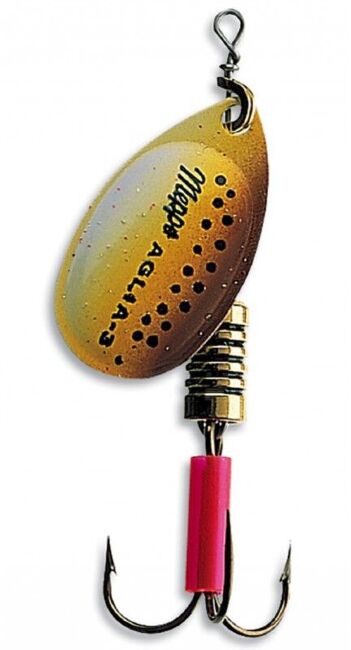 Блесна вращающаяся MEPPS Aglia Fluo Brown №1 3,5гр