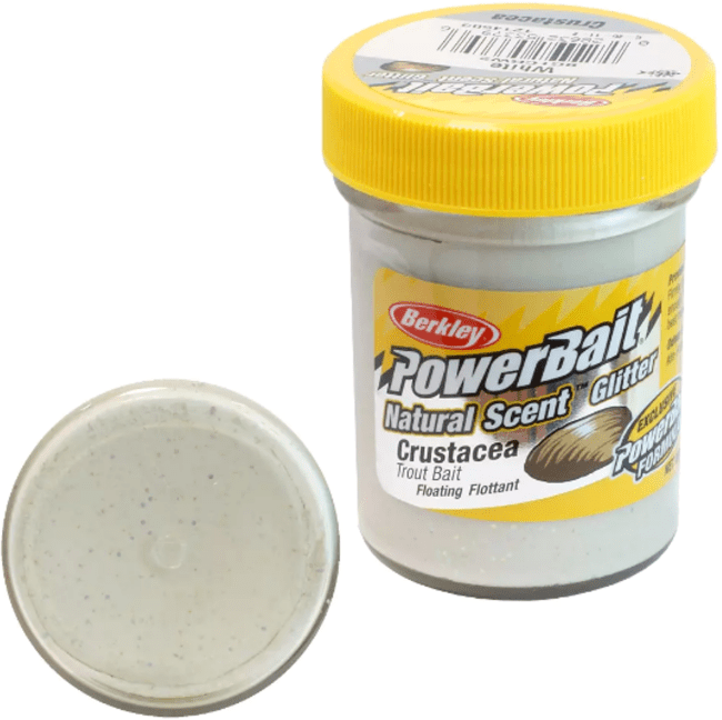 Паста форелевая Berkley Powerbait Natural Scent Glitter Trout Bait (50г) Crustacea White 1214503