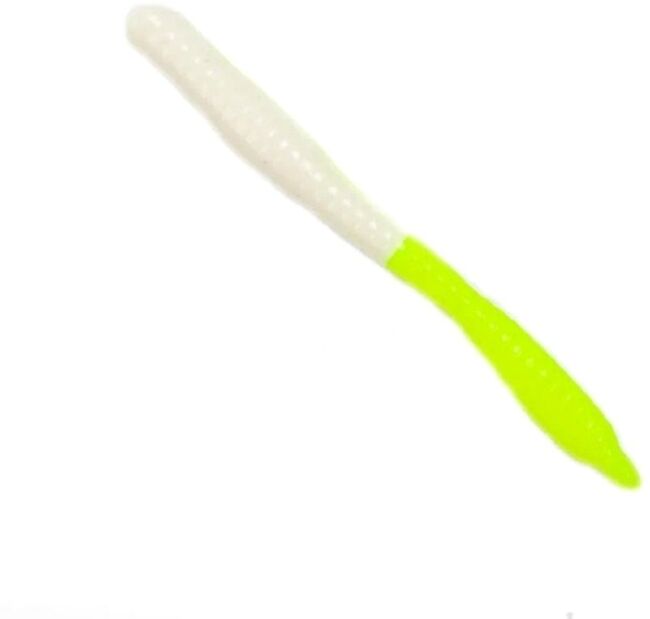 TFT Приманка силиконовая 80 мм. TOY WORMS Цвет: TW-24 Белый-Шартрез, Аромат: Сыр TFT Приманка силиконовая 80 мм. TOY WORMS Цвет: TW-24 Белый-Шартрез, Аромат: Сыр