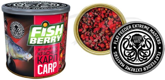 Зерновой микс FISHBERRY Красный КАРП (клубника) 430мл
