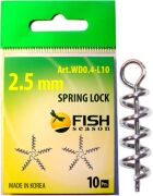 Спираль для силикон приманок FISH SEASON Spring Lock малая:2.5мм 10шт/уп WD 0.4-L10 Спираль для силикон приманок FISH SEASON Spring Lock малая:2.5мм 10шт/уп WD 0.4-L10