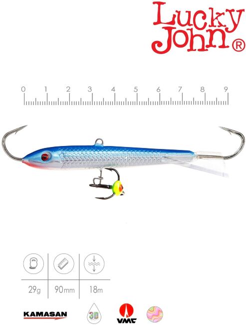 Балансир Lucky John CLASSIC 9 с тр. 85мм/15H блистер Балансир Lucky John CLASSIC 9 с тр. 85мм/15H блистер