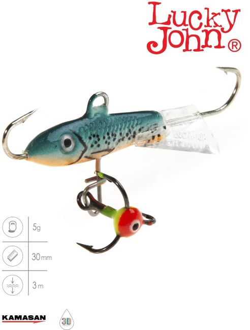 Балансир Lucky John CLASSIC 3 с тр. 30мм/53 блистер Балансир Lucky John CLASSIC 3 с тр. 30мм/53 блистер