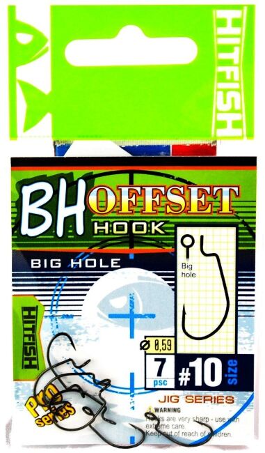 Офсетный крючок HITFISH BH Offset № 10 (7шт/уп) Офсетный крючок HITFISH BH Offset № 10 (7шт/уп)
