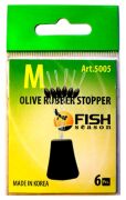 Стопор резиновый FISH SEASON Olive Rubber Stopper оливка №M 6шт/уп 5005-MF Стопор резиновый FISH SEASON Olive Rubber Stopper оливка №M 6шт/уп 5005-MF