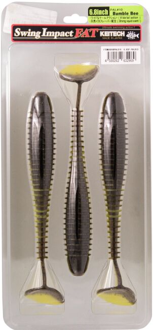Виброхвост KEITECH Swing Impact FAT 6.8" PAL#10 Bumble Bee 17см 36.5гр 3шт/уп
