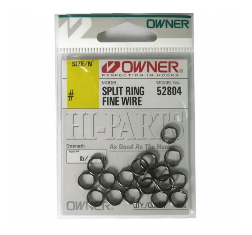 Кольца заводные OWNER 52804-02 Split Ring Fine Wire черный блестящий (ВС) 17.6кг 22шт/уп