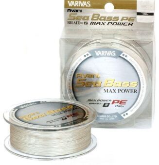 Плетёный шнур Varivas Avani Sea Bass Max Power PE х8 #0.8 150м Grey Плетёный шнур Varivas Avani Sea Bass Max Power PE х8 #0.8 150м Grey