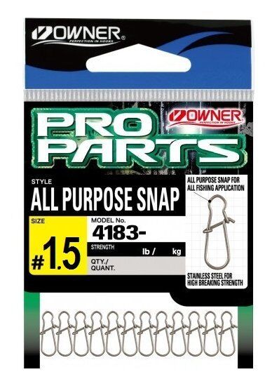 Застежка OWNER 4183-00 PRO Parts All Purpose Snap №1.5 12.6кг стальной 12шт/уп