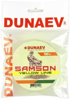 Леска DUNAEV Samson Yellow 100м 0.34мм 9кг желтая Леска DUNAEV Samson Yellow 100м 0.34мм 9кг желтая