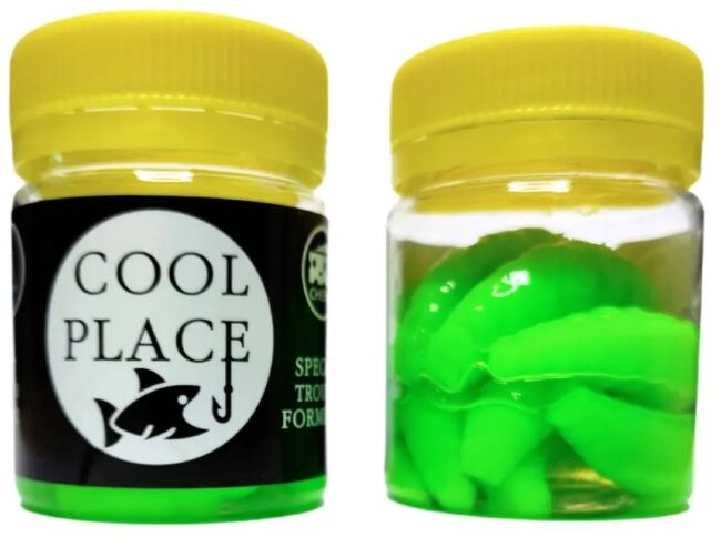 Силиконовая приманка COOL PLACE Maggot Stretch 1.6" Сыр #зеленый 10шт/уп