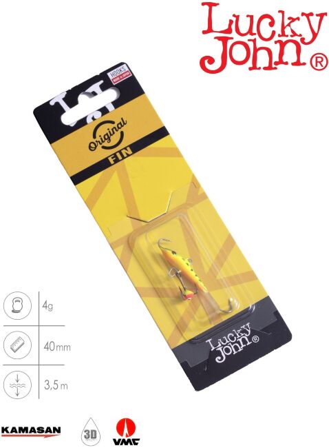 Балансир Lucky John FIN 3 с тр. 40мм/20 блистер Балансир Lucky John FIN 3 с тр. 40мм/20 блистер