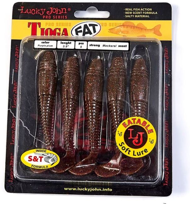 Виброхвост LUCKY JOHN Pro Series Tioga FAT 3.9" 100мм #S13 5шт/уп 140146-S13