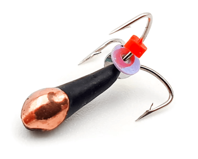 Мормышка вольфрам WORMIX Чертик с вертикальным отв.  с медной коронкой 0,5 гр.Ø2.5мм