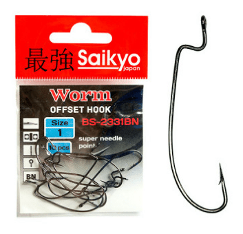 Крючки Saikyo BS-2331 Worm BN №1 10шт/уп