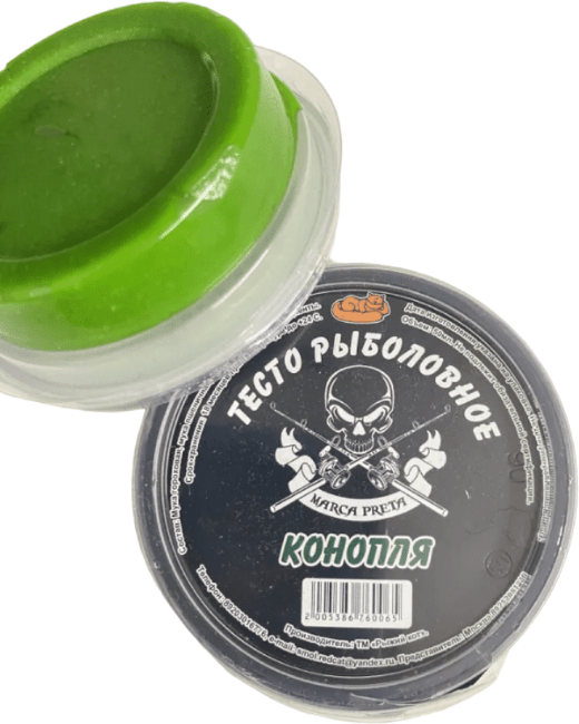 Насадка рыболовная РЫЖИЙ КОТ Тесто Конопля 30мл