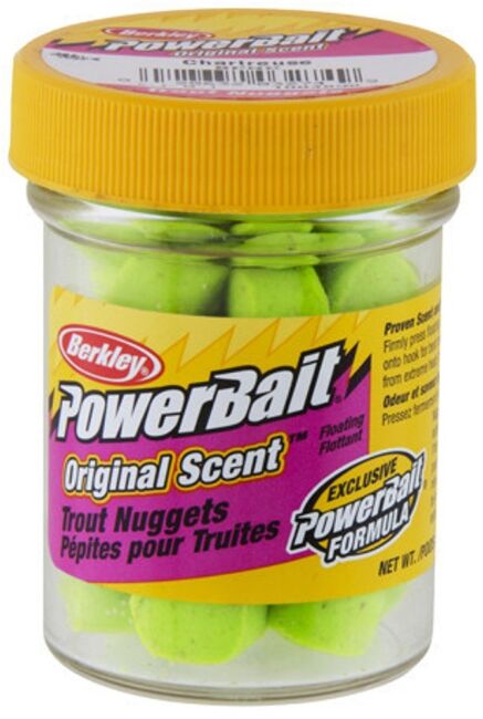 Паста форелевая Berkley Powerbait Original Scent Trout Nuggets (50г) Chartreuse 1004839
