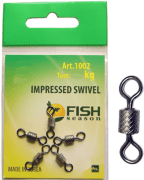 Вертлюжок FISH SEASON Impressed Swivel цилиндр с накаткой №14 4кг 10шт/уп 1002-14F Вертлюжок FISH SEASON Impressed Swivel цилиндр с накаткой №14 4кг 10шт/уп 1002-14F