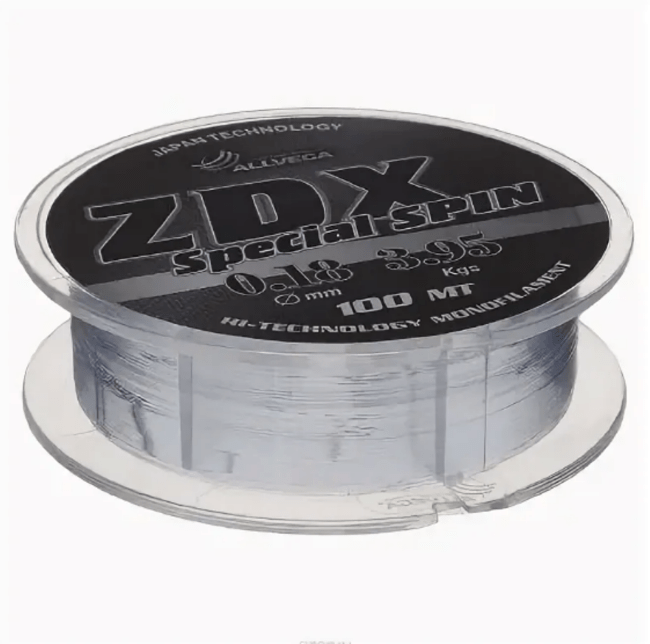 Леска монофил ALLVEGA ZDX Special Spin 100м 0,18мм 3,95кг св.серая