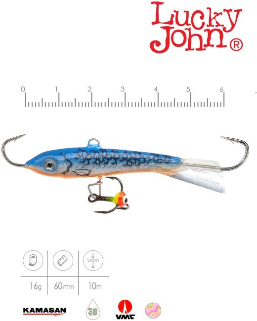 Балансир Lucky John CLASSIC 6 с тр. 60мм/45H блистер Балансир Lucky John CLASSIC 6 с тр. 60мм/45H блистер